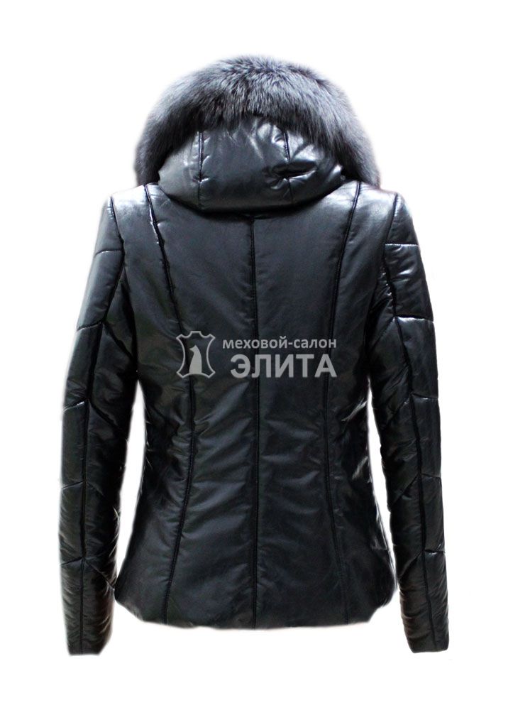 Куртка из эко кожи 16854G р-р 46-52, цена 10300 рублей в интернет-магазине кожи и меха ЭЛИТА. Вид 2