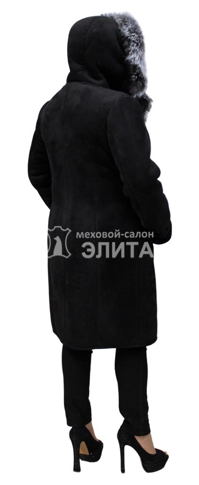 Эко-дубленка с капюшоном 1783-1 р-р 50-58, цена 18400 рублей в интернет-магазине кожи и меха ЭЛИТА. Вид 2