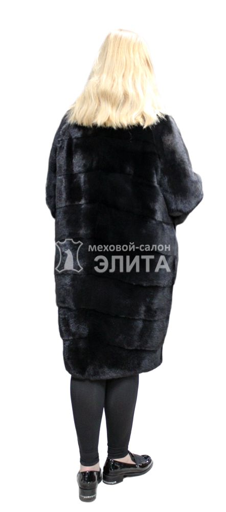 Норковая шуба из меха норки S-001(80619), р-р 48-54, цена 190800 рублей в интернет-магазине кожи и меха ЭЛИТА. Вид 2