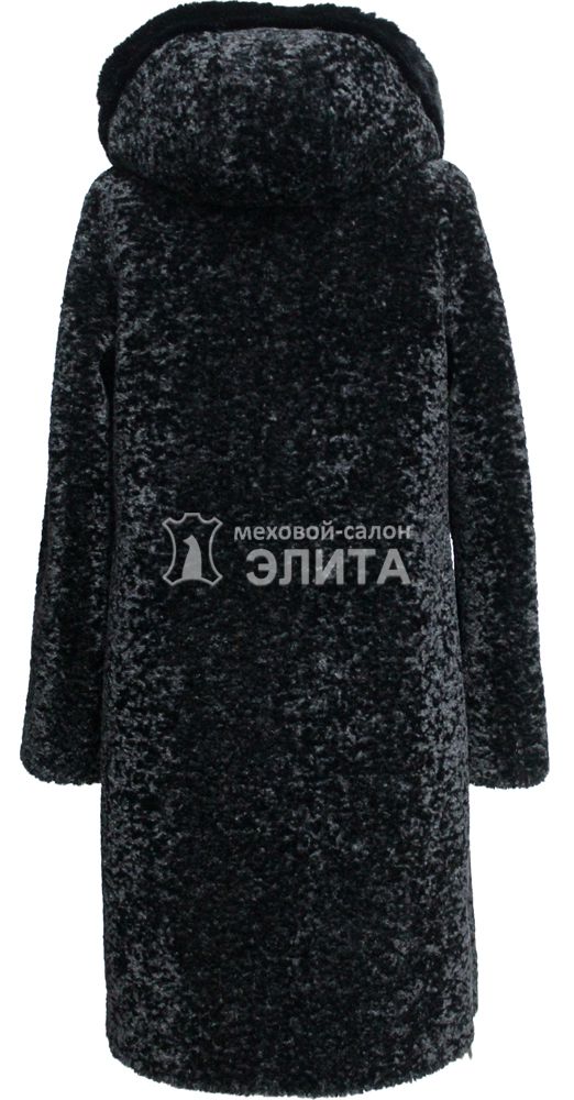 Эко-шуба с капюшоном 1879-1 р-р 44-54, цена 15480 рублей в интернет-магазине кожи и меха ЭЛИТА. Вид 2