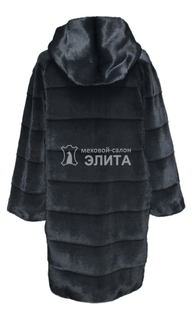 Эко-шуба с капюшоном 3007М р-р 50-52, цена 19350 рублей в интернет-магазине кожи и меха ЭЛИТА. Вид 2