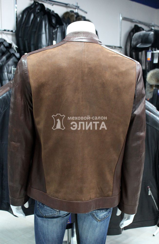 Кожаная куртка весна-осень 1082, р-р 56-62, цена 21920 рублей в интернет-магазине кожи и меха ЭЛИТА. Вид 2