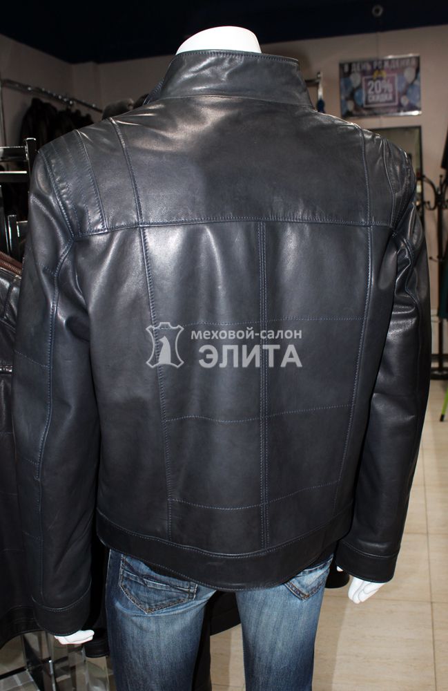 Кожаная куртка весна-осень Z-878, р-р 46-58, цена 19720 рублей в интернет-магазине кожи и меха ЭЛИТА. Вид 2