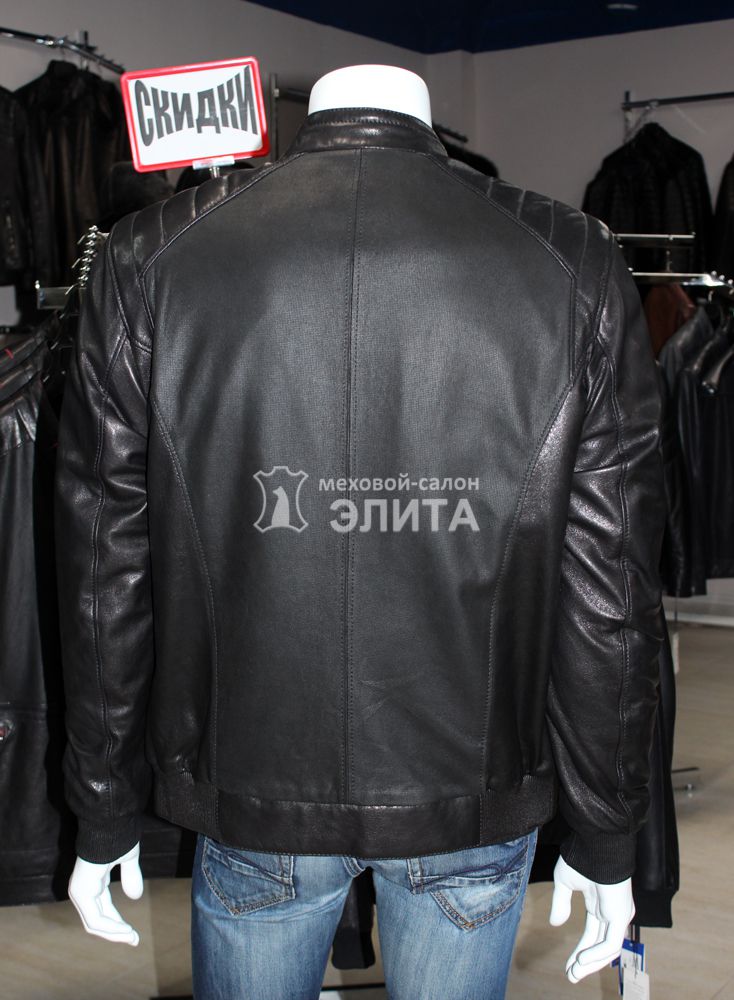 Кожаная куртка весна-осень 024, р-р 50-52, цена 24800 рублей в интернет-магазине кожи и меха ЭЛИТА. Вид 2
