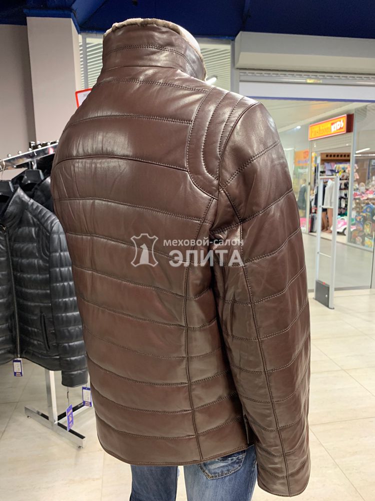 Мужская зимняя кожаная куртка м. BN7677 р-р 50, 60, цена 27300 рублей в интернет-магазине кожи и меха ЭЛИТА. Вид 2