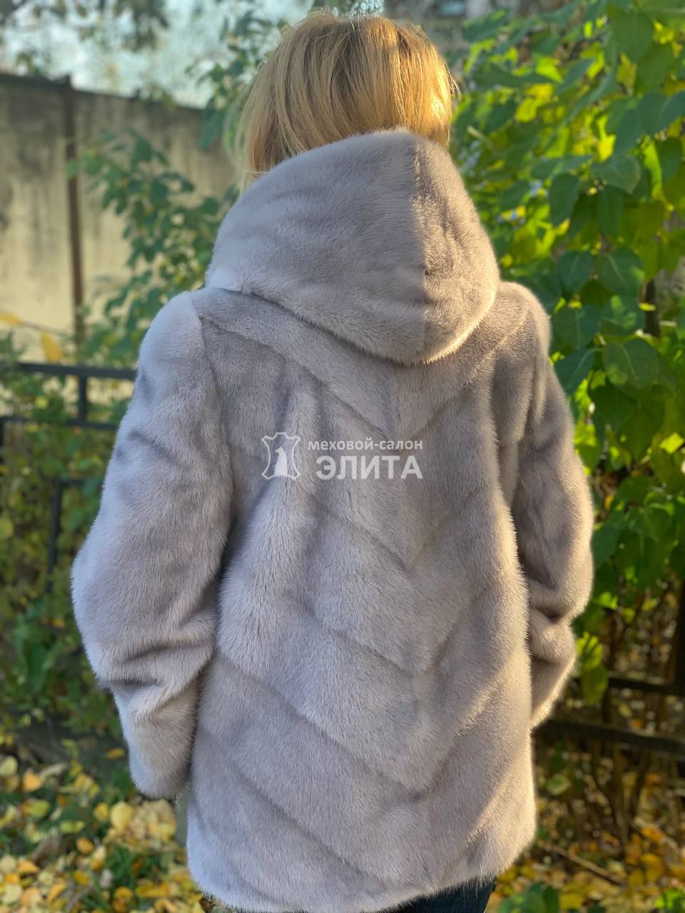 Норковая куртка м. S-2518 р-р 46-54, цена 110500 рублей в интернет-магазине кожи и меха ЭЛИТА. Вид 2
