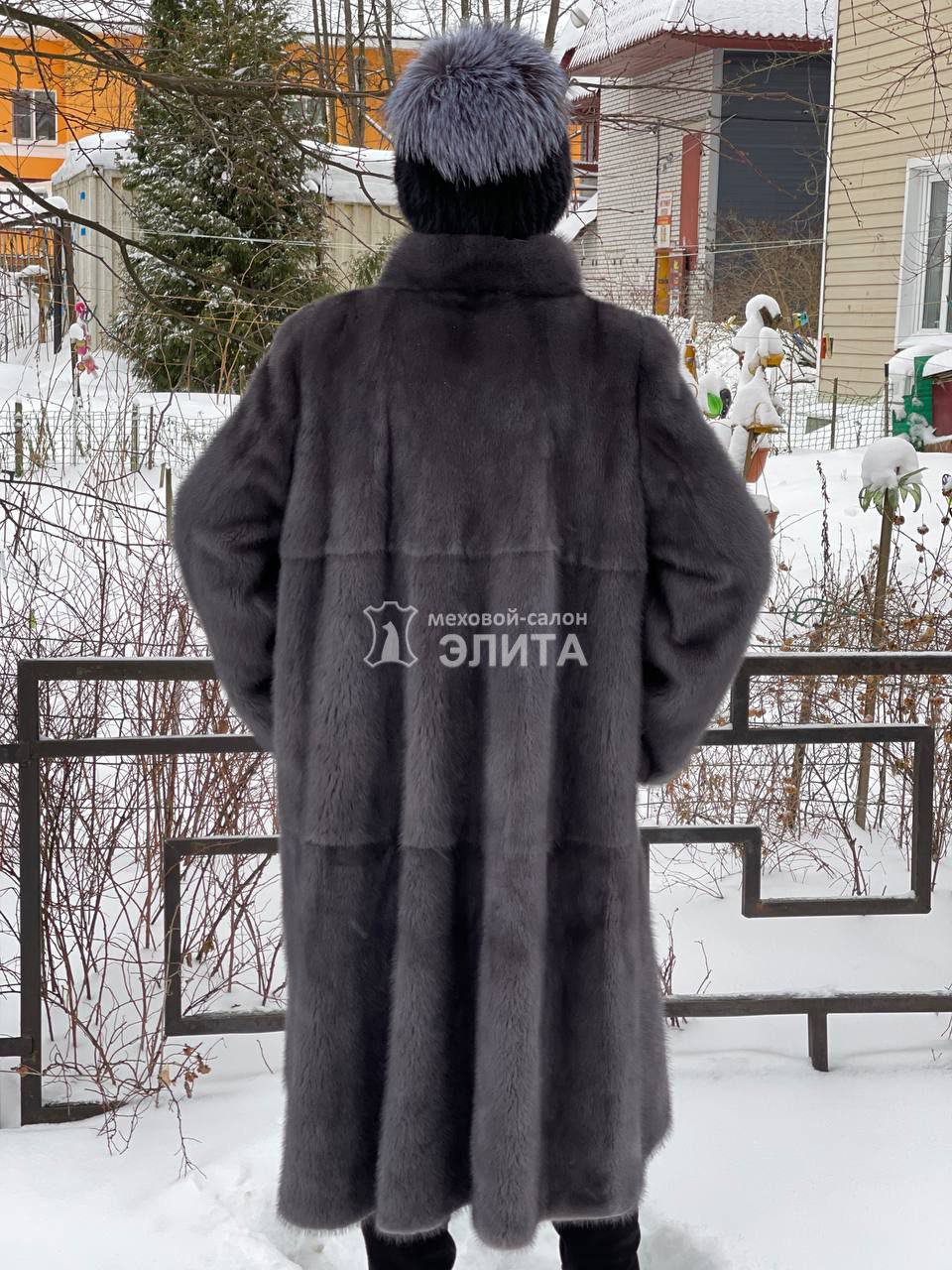 Норковая шуба S-04, р-р 48-54, цена 170600 рублей в интернет-магазине кожи и меха ЭЛИТА. Вид 2