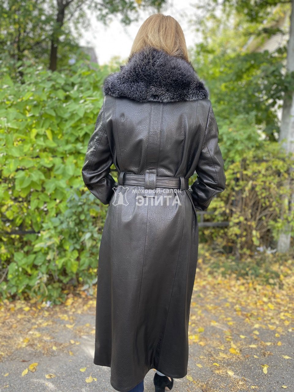 Кожаное пальто м-2758 р-р 46-54, цена 60000 рублей в интернет-магазине кожи и меха ЭЛИТА. Вид 2
