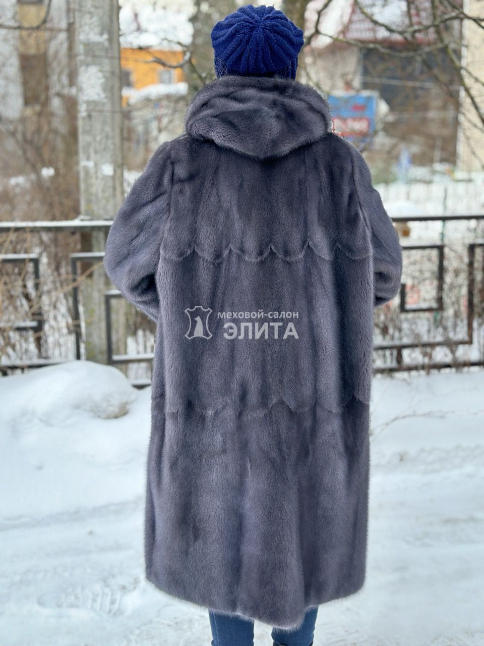 Пальто из норки м. S-1849 р-р 50-54, цена 189000 рублей в интернет-магазине кожи и меха ЭЛИТА. Вид 2