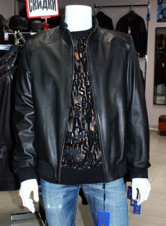 Кожаная куртка весна-осень EZ-633, р-р 52-54, цена 15500 рублей в интернет-магазине кожи и меха ЭЛИТА