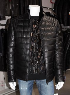 Зимняя мужская куртка из натуральной кожи BN7677 р-р 58, 60, цена 27300 рублей в интернет-магазине кожи и меха ЭЛИТА