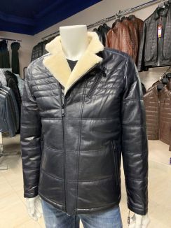 Мужская зимняя кожаная куртка м. 7733 р-р 48-56, цена 25200 рублей в интернет-магазине кожи и меха ЭЛИТА