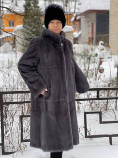 Норковая шуба S-04, р-р 48-54, цена 170600 рублей в интернет-магазине кожи и меха ЭЛИТА