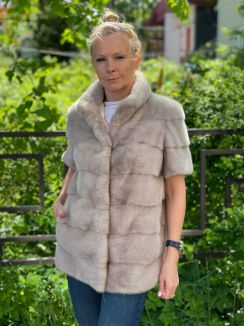 Куртка из норки S-1208, р-р 42-44, цена 45000 рублей в интернет-магазине кожи и меха ЭЛИТА