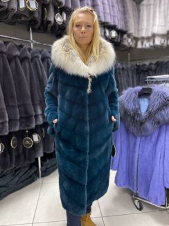 Пальто из норки S-80619 р-р 46-52, цена 190200 рублей в интернет-магазине кожи и меха ЭЛИТА